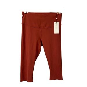 Calia power sculpt collection slim smooth cropped leggings dark clay size Large